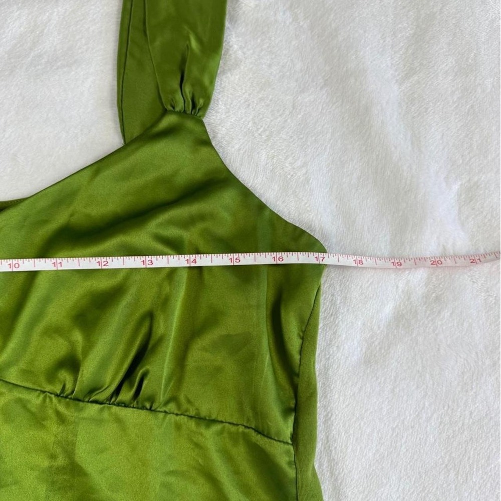 Ann Taylor green silk babydoll fairy tank top y2k vintage euro - Picture 4 of 6